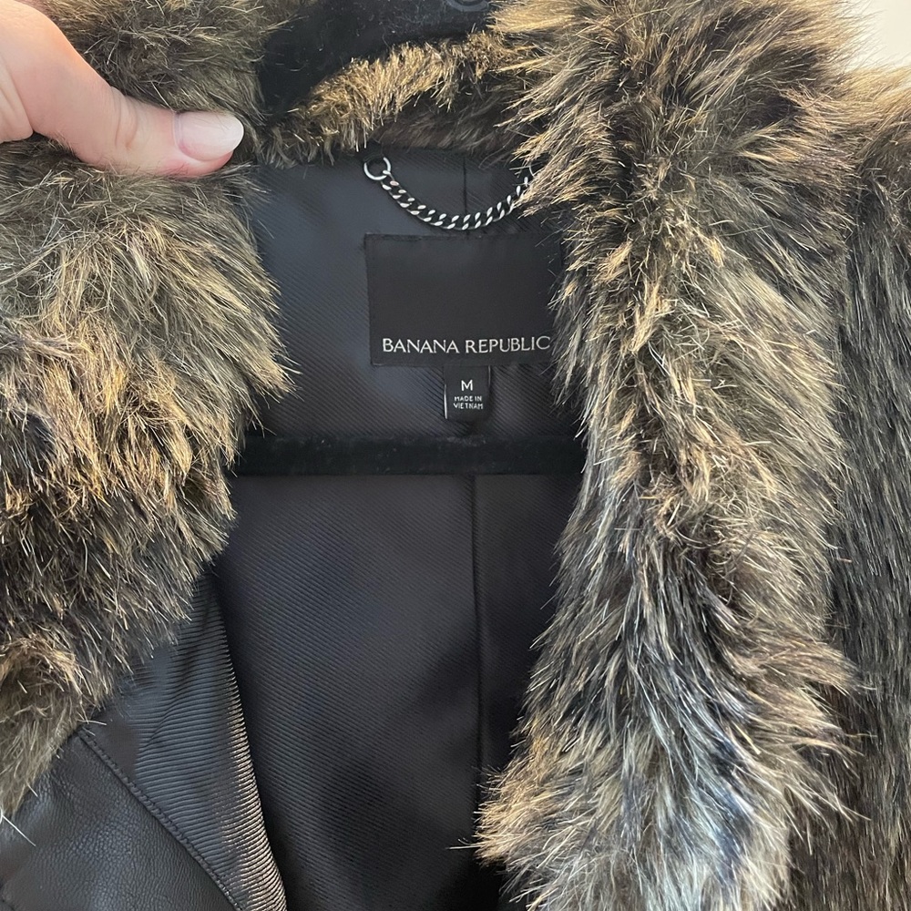 Banana Republic women’s fur vest.